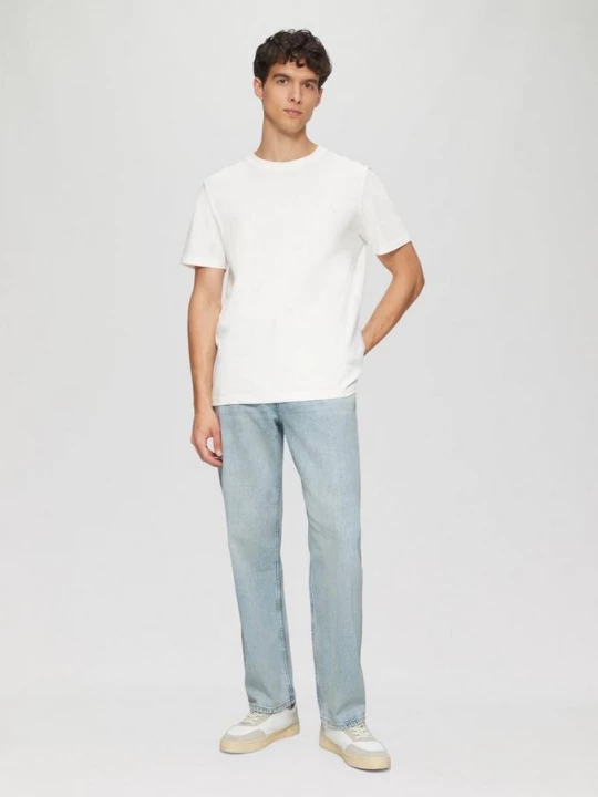 Foto van product Jeans / loose fit / mid rise / wijde pijp / katoen / linnenmix s.Oliver blauw