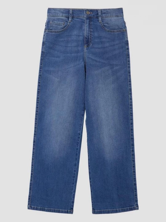 Foto van product Jeans met baggy / relaxed pasvorm / middelhoge taille / wijde pijpen s.Oliver blauw