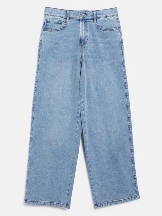 Foto van product Jeans met baggy / relaxed pasvorm / middelhoge taille / wijde pijpen s.Oliver blauw