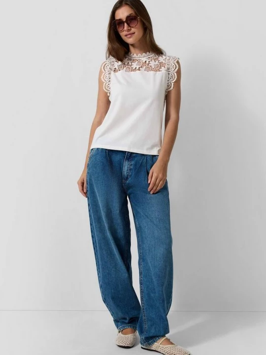 Foto van product Jeans met barrel-pasvorm / Relaxed Fit / Hoge taille / Barrel-pijpen QS blauw
