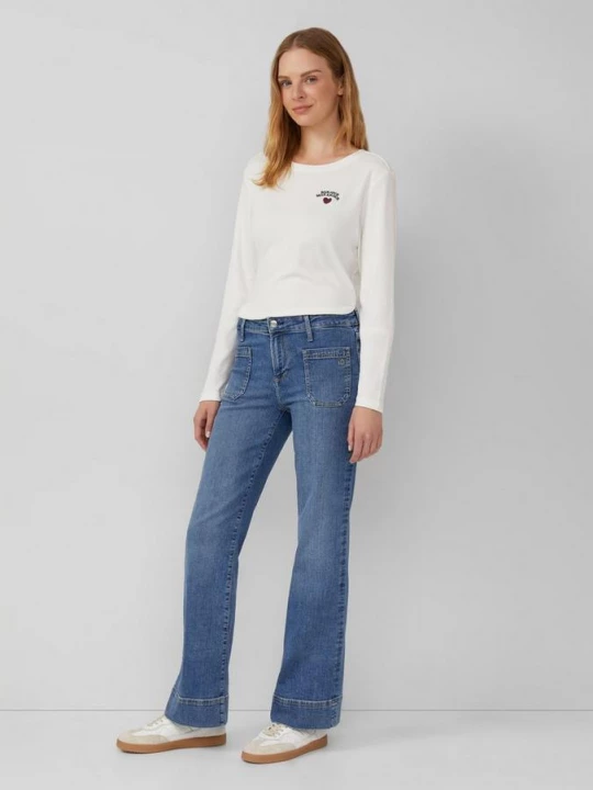 Foto van product Jeans / Normale pasvorm / Halfhoog / Uitlopende pijpen / Opgestikte zakken s.Oliver blauw