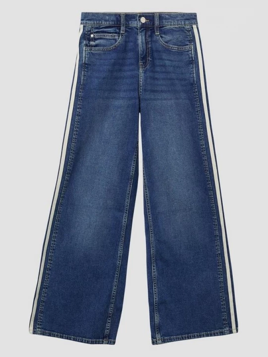 Foto van product Jeans / Normale pasvorm / Halfhoog / Wijde pijpen / Contrasterende strepen s.Oliver blauw