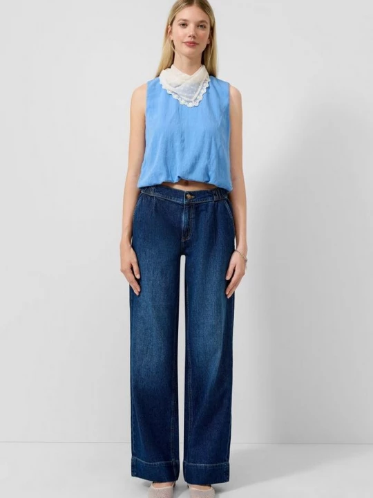 Foto van product Jeans / Regular Fit / Halfhoog / Wijde pijpen QS blauw