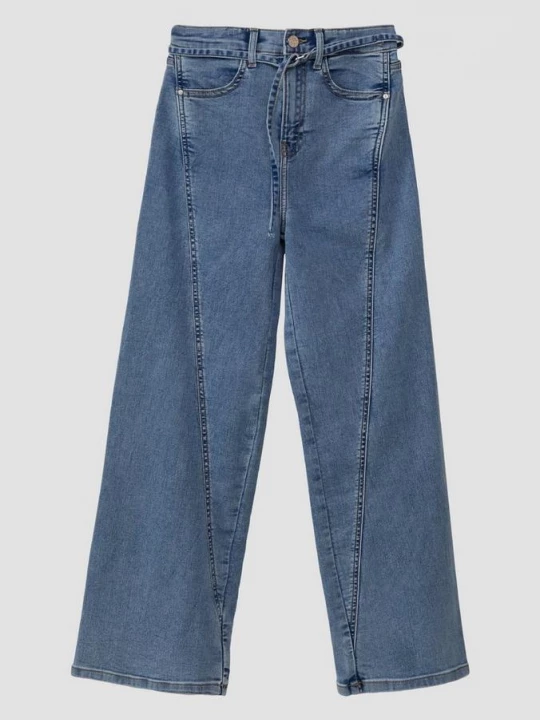 Foto van product Jeans / regular fit / high rise / wide leg / garment wash / ceintuur s.Oliver blauw