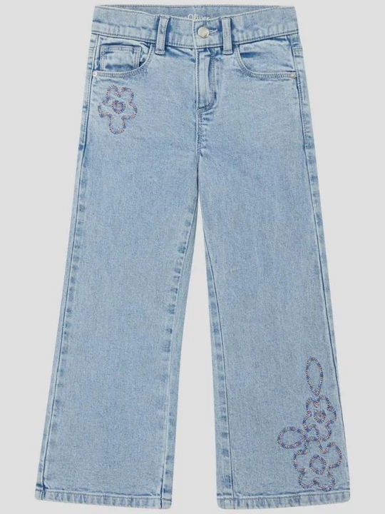 Foto van product Jeans / Regular Fit / Hoog model / Wijde pijpen / Borduring s.Oliver blauw