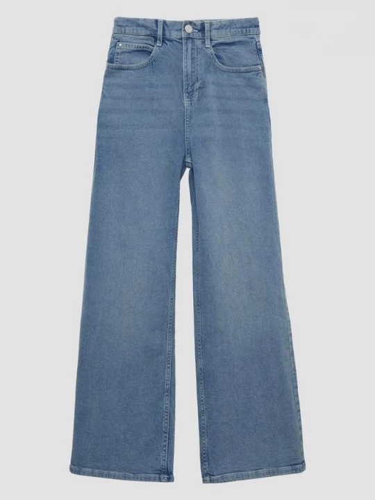 Foto van product Jeans / Regular fit / Hoog model / Wijde pijpen / Glittereffect s.Oliver blauw