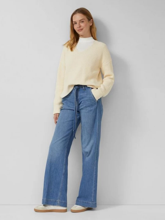 Foto van product Jeans Regular Fit / Mid Rise / Wide Leg / Licht elastisch s.Oliver blauw