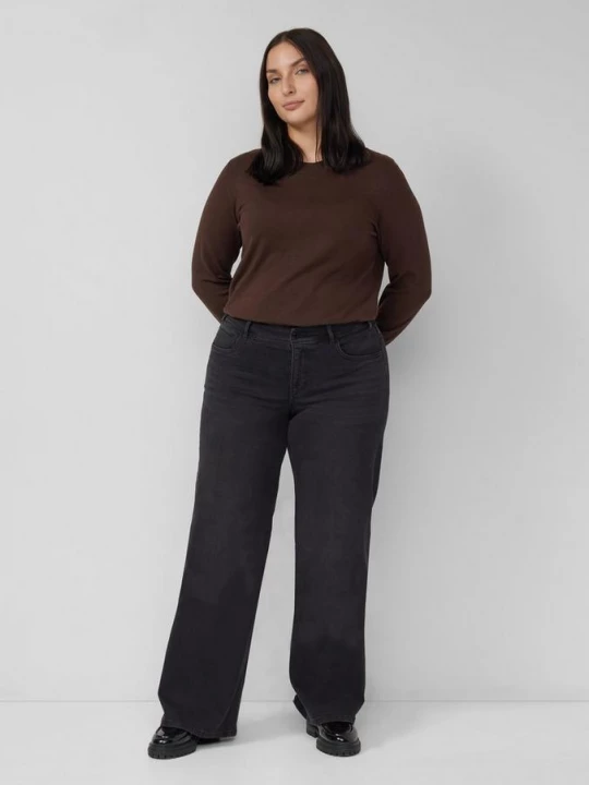 Foto van product Jeans / Relaxed Fit / Halfhoog / Wijde pijpen s.Oliver grijs