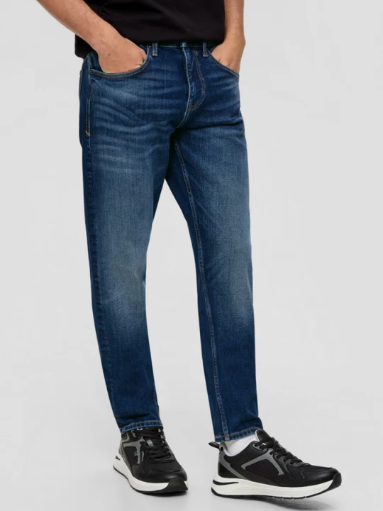 Foto van product Jeans Shawn / regular fit / mid rise / tapered leg QS blauw