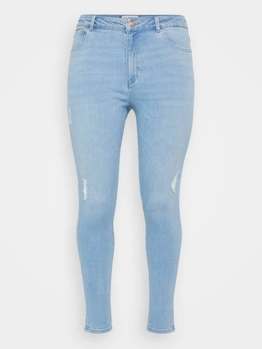 Foto van product Jeans Skinny Fit ONLY Carmakoma lichtblauw denim