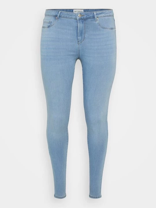 Foto van product Jeans Skinny Fit ONLY Carmakoma lichtblauw denim