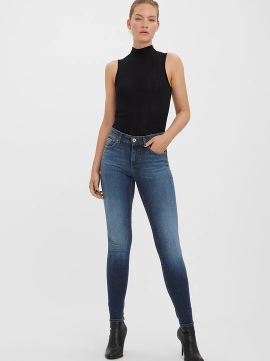 Foto van product Jeans Skinny Fit Vero Moda donkerblauw denim