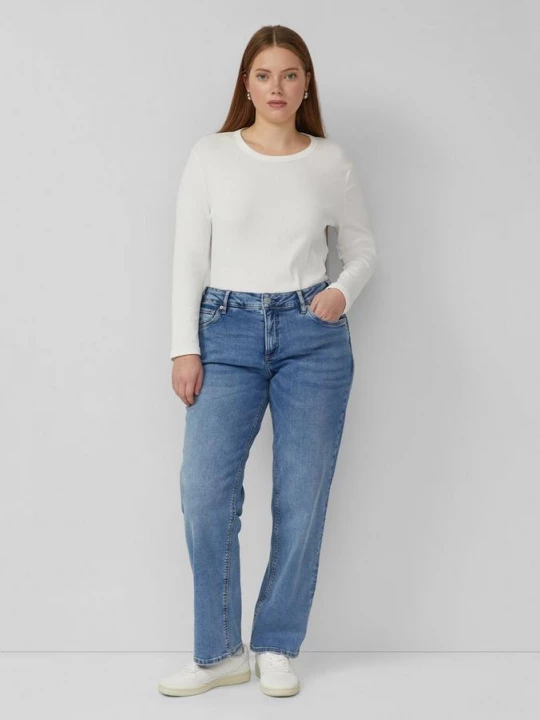 Foto van product Jeans / Slim Fit / Halfhoog / Rechte Pijp QS blauw