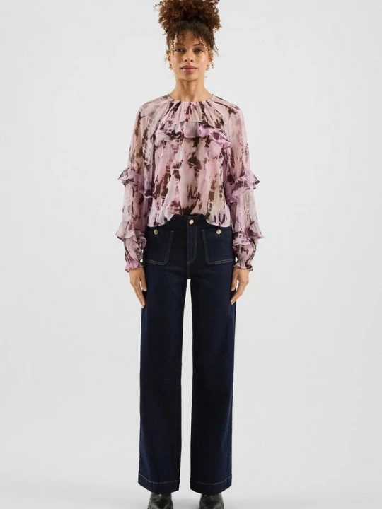 Foto van product Jeans / Slim Fit / High Rise / Wide Leg / Elastisch QS blauw