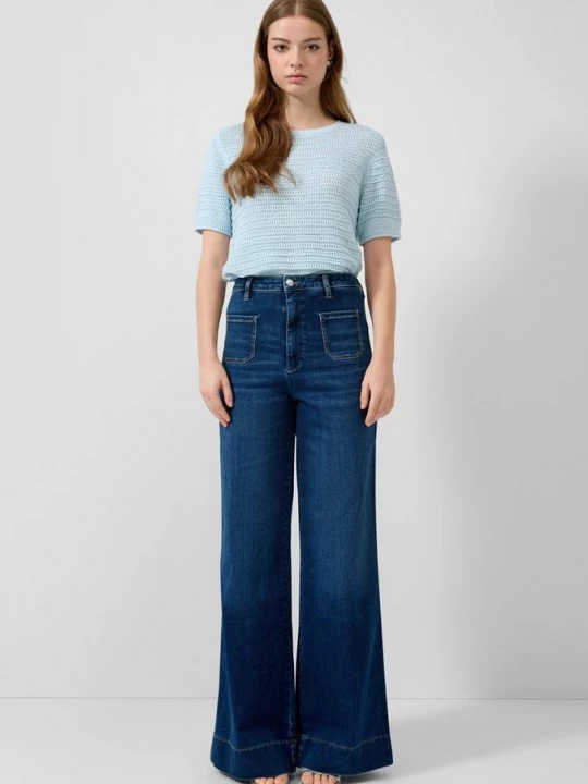 Foto van product Jeans / Slim Fit / Hoog model / Uitlopende pijpen QS blauw