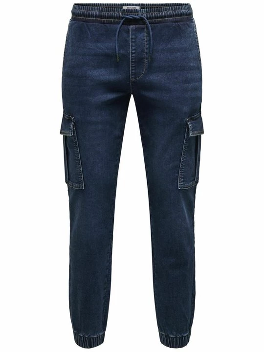 Foto van product Jeans Tapered Fit Only & Sons donkerblauw denim
