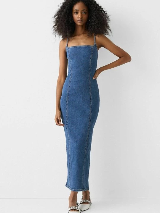 Foto van product Jeansjurken Bershka lichtblauw denim