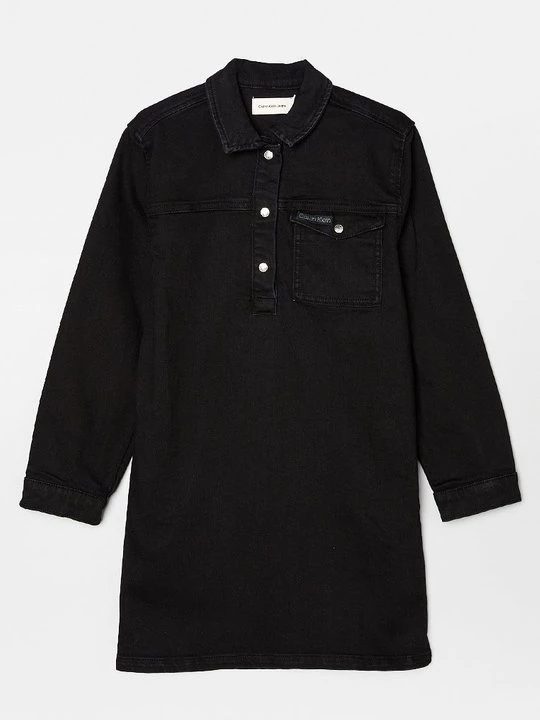 Foto van product Jeansjurken Calvin Klein Jeans gemêleerd zwart