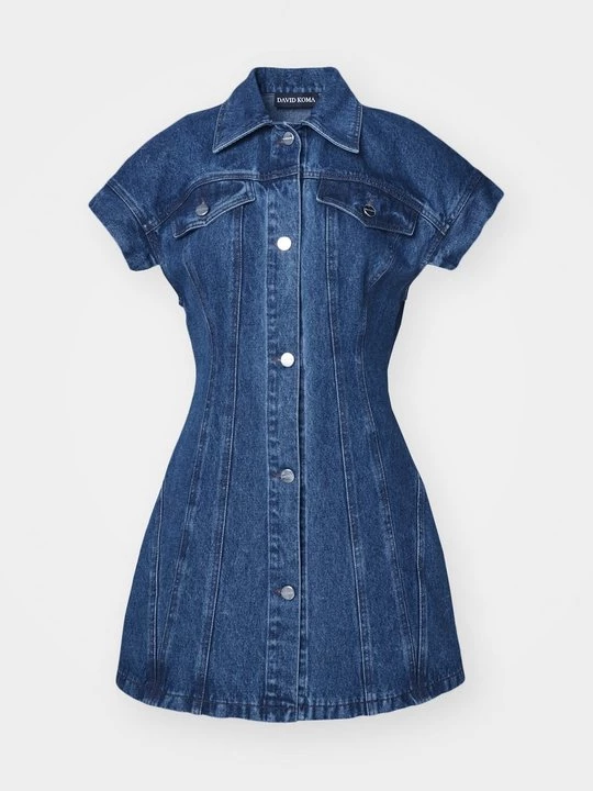 Foto van product Jeansjurken David Koma donkerblauw denim