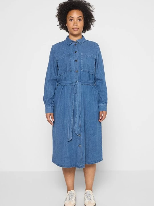 Foto van product Jeansjurken ONLY Carmakoma donkerblauw