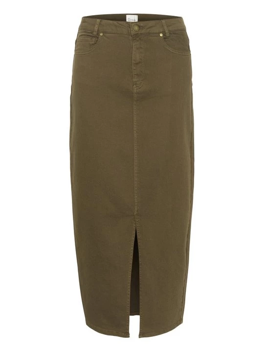 Foto van product Jeansrok My Essential Wardrobe olijfgroen