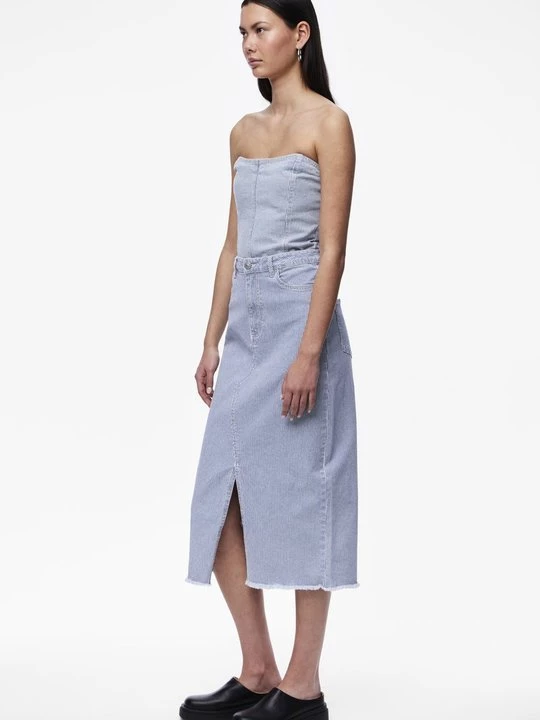 Foto van product Jeansrok Pieces lichtblauw denim