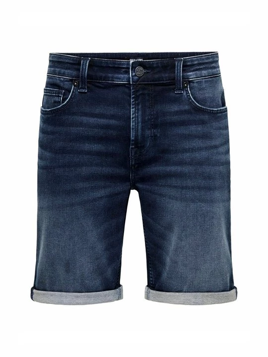 Foto van product Jeansshort Only & Sons donkerblauw denim