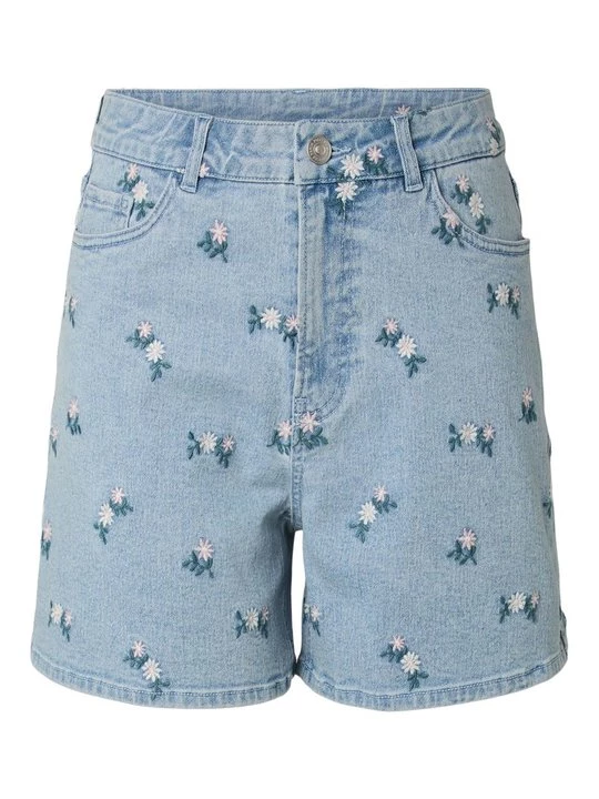 Foto van product Jeansshort Pieces lichtblauw