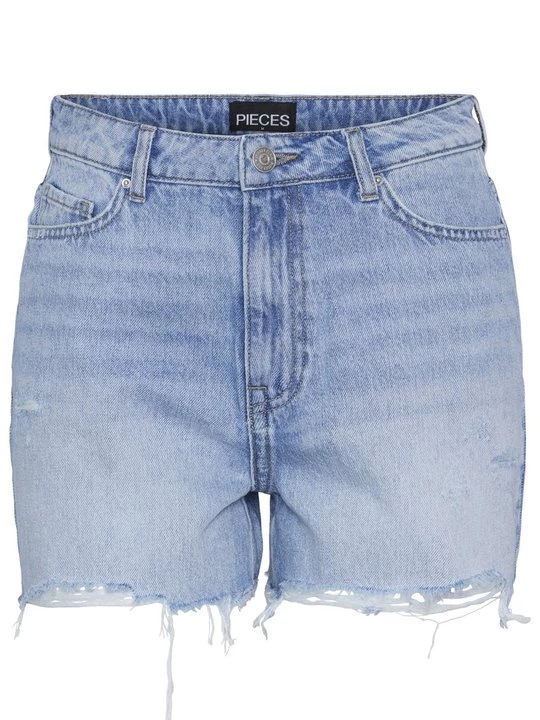Foto van product Jeansshort Pieces lichtblauw denim