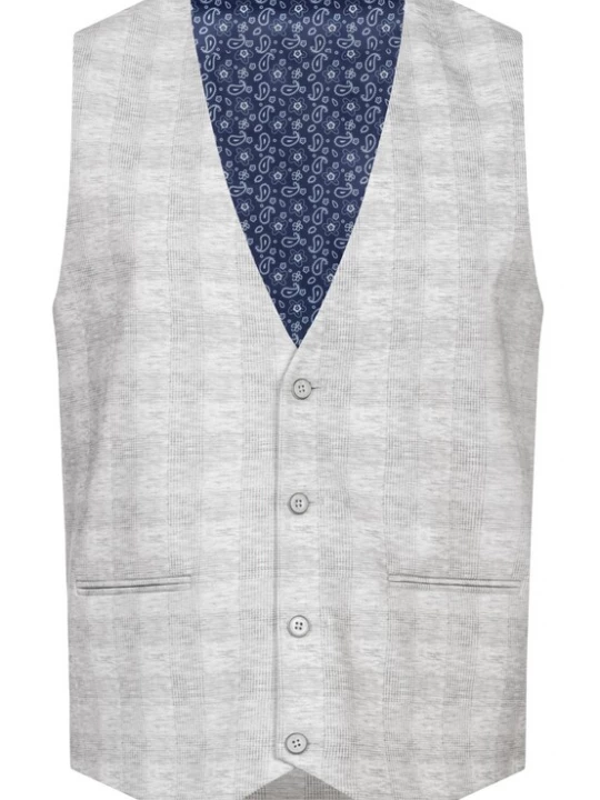 Foto van product JEFF Gilet 'Leo' grijs / lichtgrijs