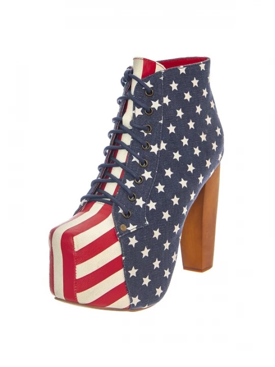 Foto van product Jeffrey Campbell Laarzen 'Lita Fab Stars Stripes' gemengde kleuren