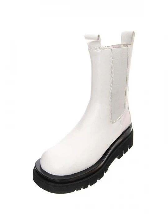 Foto van product Jeffrey Campbell Laarzen 'Womens Tanked Ice White Boots' wit