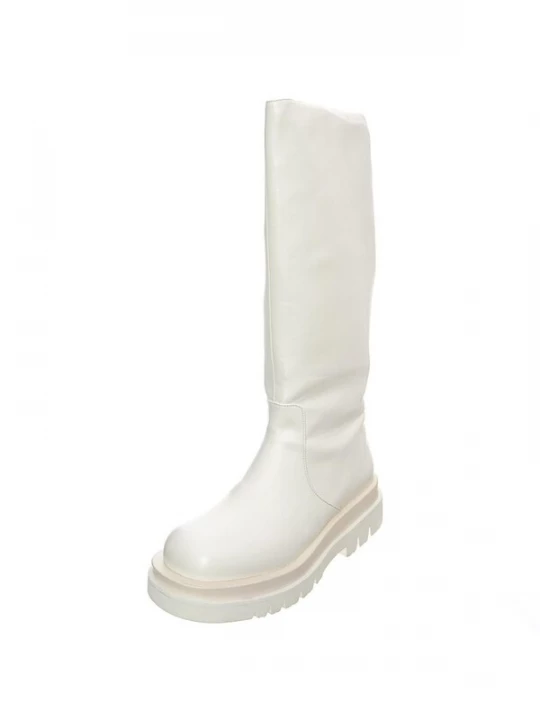 Foto van product Jeffrey Campbell Laarzen 'Womens Tanked-Kh White Boots' wit