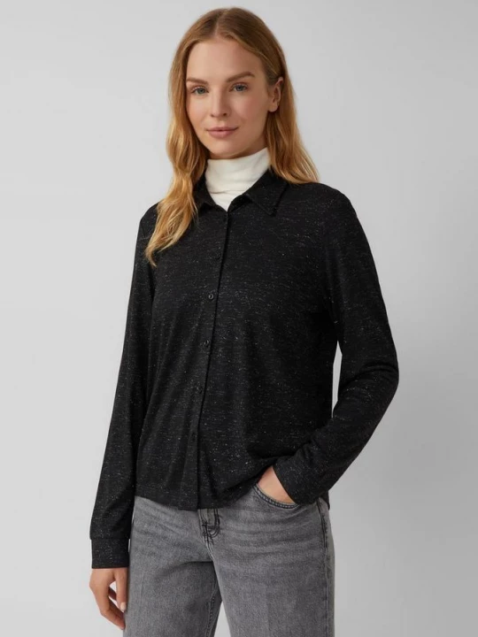 Foto van product Jersey blouse met glittergaren s.Oliver zwart