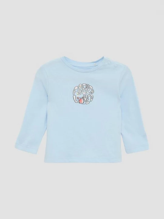 Foto van product Jersey longsleeve met print op voorkant s.Oliver blauw