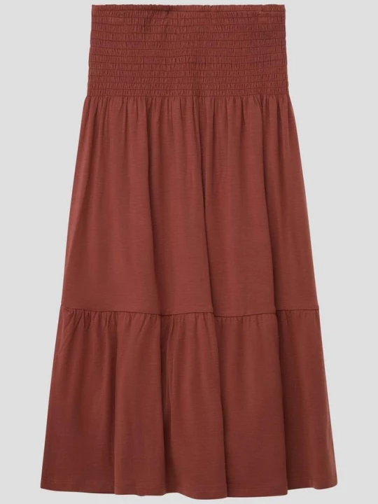 Foto van product Jersey midirok met smokdetail s.Oliver rood