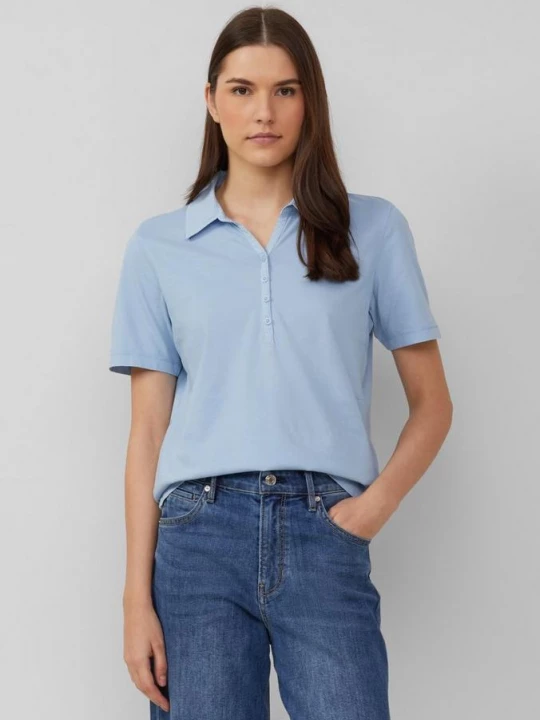 Foto van product Jersey polo met knoopsluiting s.Oliver blauw