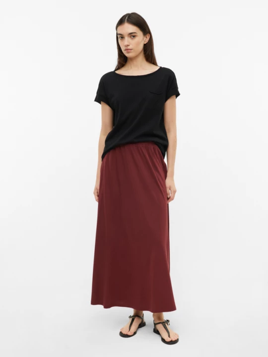 Foto van product Jersey rok met elastische tailleband en steekzakken s.Oliver rood