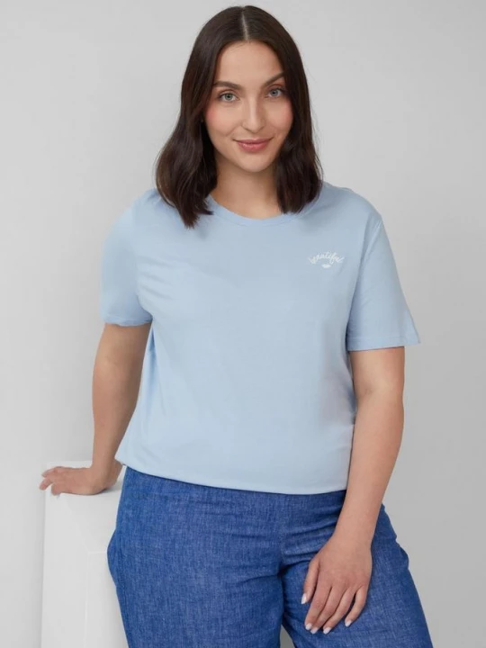 Foto van product Jersey shirt met borduursel van katoen s.Oliver blauw