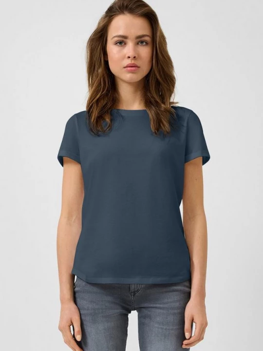 Foto van product Jersey shirt met ronde hals QS blauw