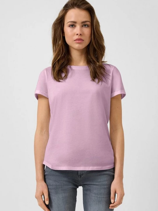 Foto van product Jersey shirt met ronde hals QS roze
