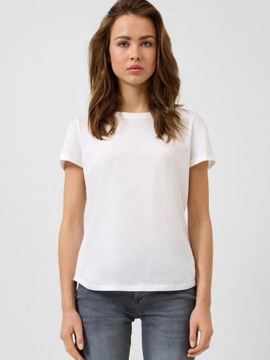 Foto van product Jersey shirt met ronde hals QS wit