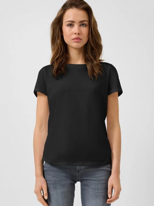 Foto van product Jersey shirt met ronde hals QS zwart