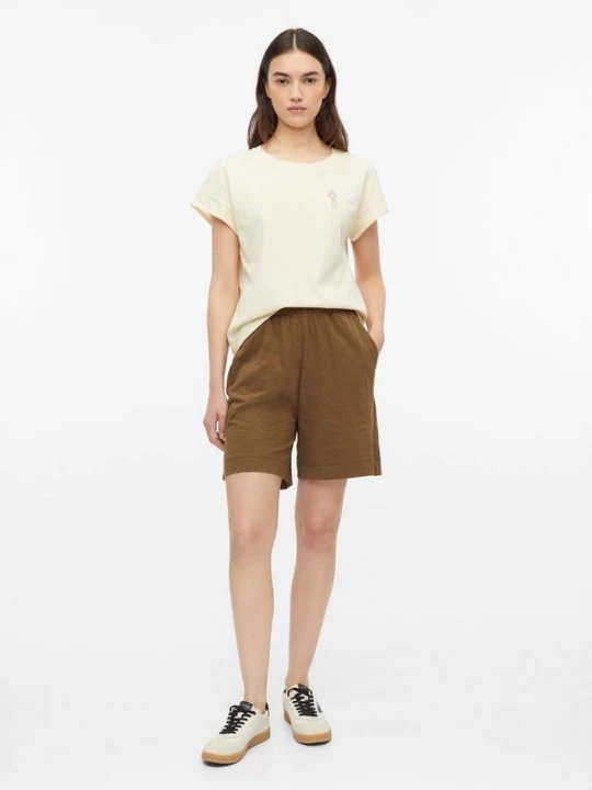 Foto van product Jersey shorts met vlamgarenstructuur s.Oliver bruin