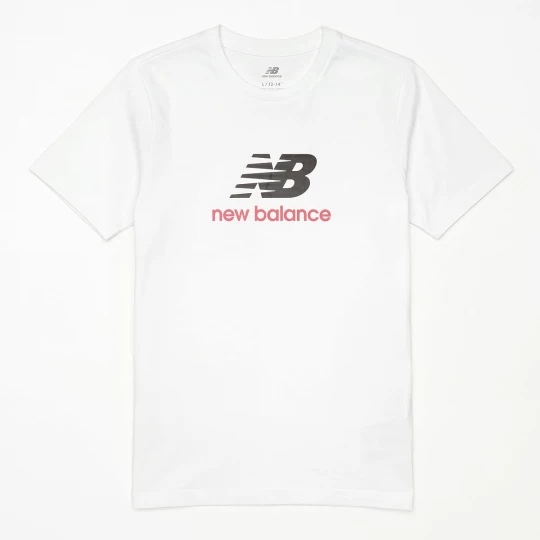 Foto van product Jersey Stacked Logo Tee New Balance wit