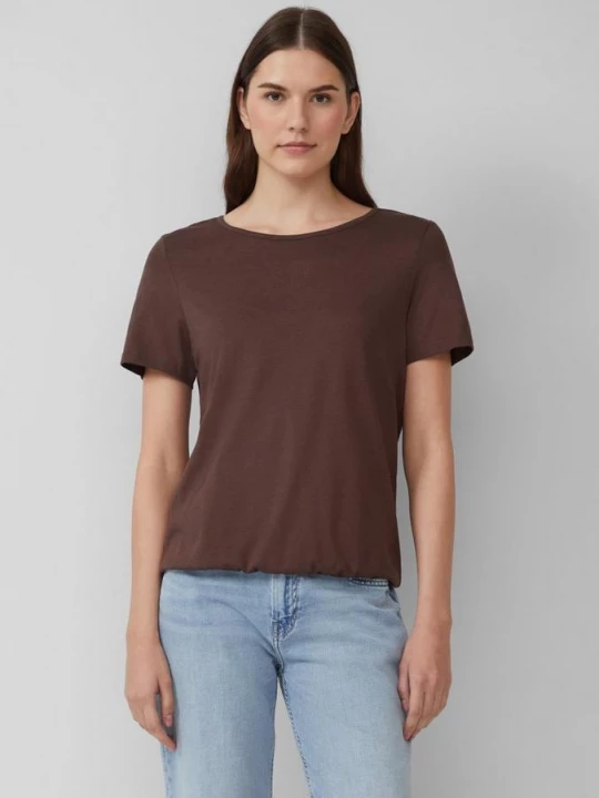 Foto van product Jersey T-shirt in O-shape met cut-out s.Oliver bruin