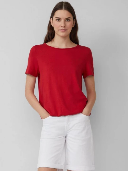 Foto van product Jersey T-shirt in O-shape met cut-out s.Oliver rood