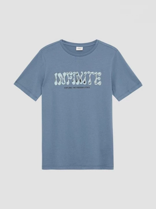 Foto van product Jersey T-shirt met 3D print s.Oliver blauw
