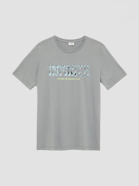 Foto van product Jersey T-shirt met 3D print s.Oliver grijs