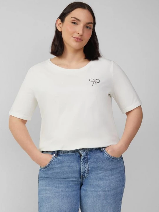 Foto van product Jersey T-shirt met applicatie s.Oliver crème